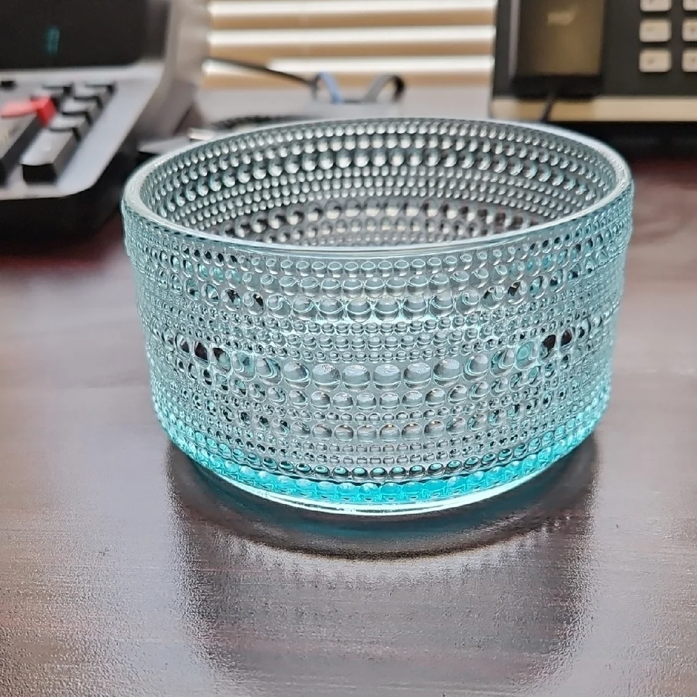 Elegant Blue Glass Bowl